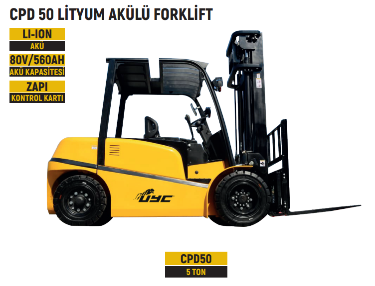 CPD 50 LİTYUM AKÜLÜ FORKLİFT